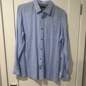 used Vince light blue button down shirt